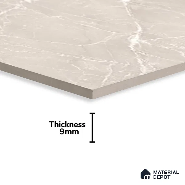 Marble Dyna Royale Wall & Floor Tile TL 06081 Taupe Beige 4 ft x 2 ft Matte Finish Vitrified Tile - 9 mm | 8 Random Designs | Suitable For Living Room, Bedroom, Kitchen