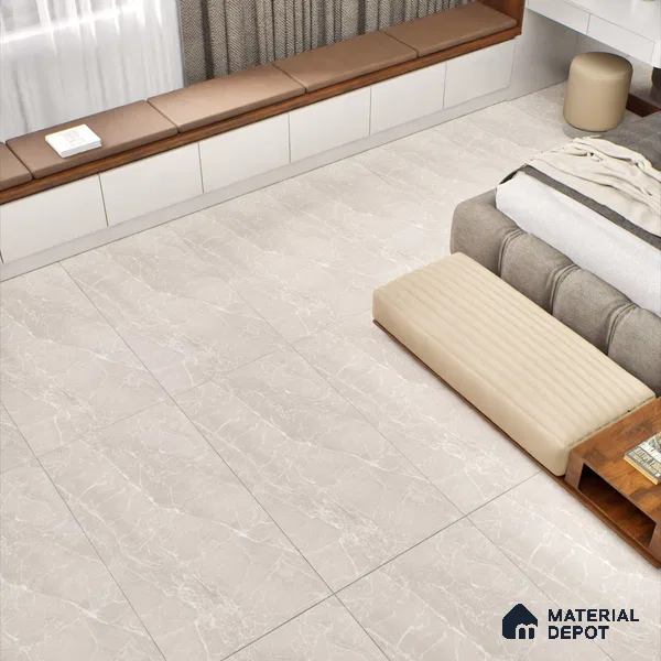 Marble Dyna Royale Wall & Floor Tile TL 06081 Taupe Beige 4 ft x 2 ft Matte Finish Vitrified Tile - 9 mm | 8 Random Designs | Suitable For Living Room, Bedroom, Kitchen