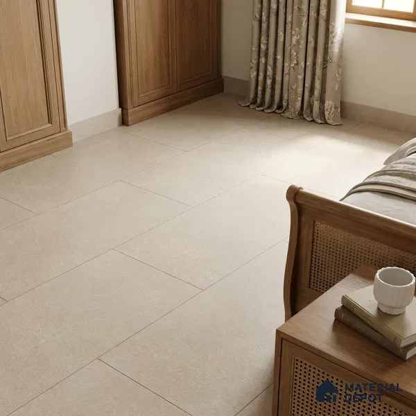 Cement Wall & Floor Tile TL 06087 Taupe Beige 4 ft x 2 ft Matte Finish Vitrified Tile - 9 mm | 6 Random Design | Suitable For Living Room, Hall, Bedroom