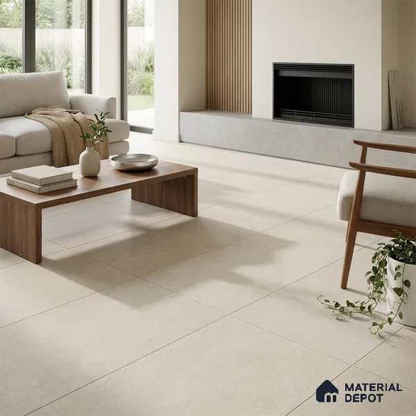 Punch Look Wall & Floor Matte Finish Bone Vitrified Tile | TL 06092 B 4 ft x 2 ft - 9 mm | Suitable For Living Room, Hall & Foyer