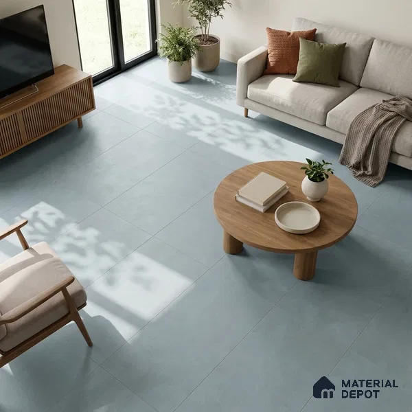 Fabric Wall & Floor Tile TL 06092 E Fabrica Sky 4 ft x 2 ft Vitrified Matte Finish - 9 mm | 8 Random Design | Suitable For Living Room, Bedroom, Bathroom, Kitchen