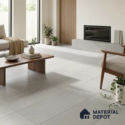 Punch Look Wall & Floor Matte Finish Bianco Vitrified Tile | TL 06092 4 ft x 2 ft - 9 mm | Suitable For Living Room, Hall & Foyer