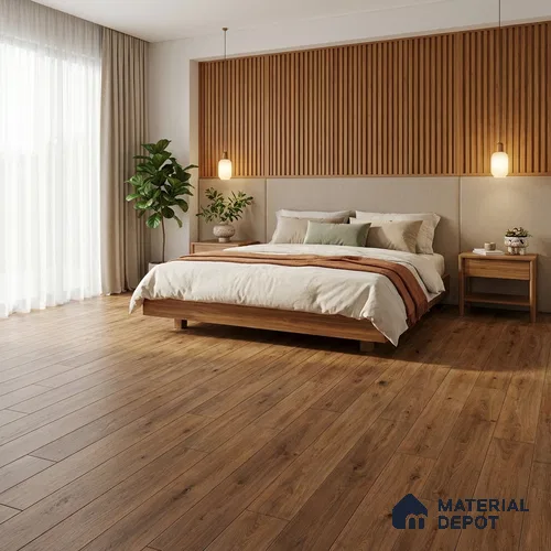 Wood Floor Tile TL 06104 5601 1200 x 200 mm Vitrified Matte Finish - 9 mm | 6 Random Design | Suitable For Living Room, Bedroom, Kitchen | 2-3 mm Spacer is Mandatory
