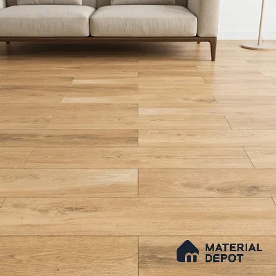 Wood Floor Tile TL 06108 6604 1200 x 200 mm Vitrified Matte Finish - 9 mm | 18 Random Design | Suitable For Living Room, Bedroom, Kitchen | 2-3 mm Spacer is Mandatory (Sample)