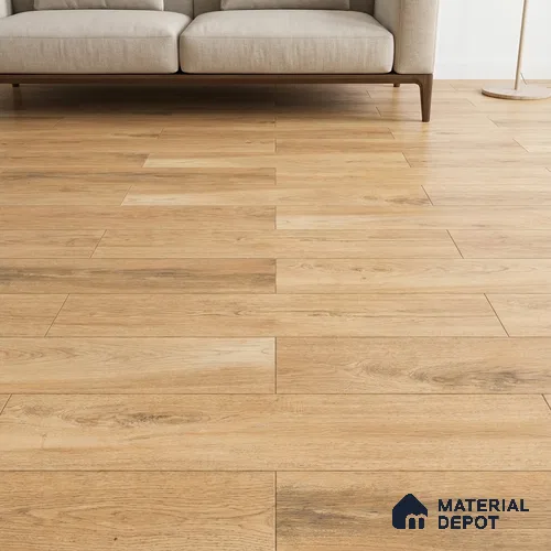 Wood Floor Tile TL 06108 6604 1200 x 200 mm Vitrified Matte Finish - 9 mm | 18 Random Design | Suitable For Living Room, Bedroom, Kitchen | 2-3 mm Spacer is Mandatory