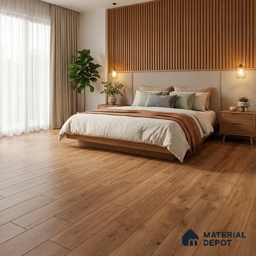 Wood Floor Tile TL 06109 11008 1200 x 200 mm Vitrified Matte Finish - 9 mm | 12 Random Design | Suitable For Living Room, Bedroom, Kitchen | 2-3 mm Spacer is Mandatory