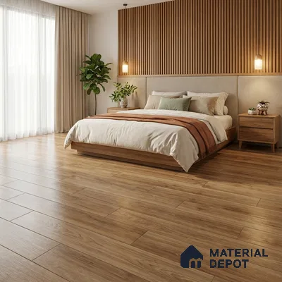 Wood Floor Tile TL 06110 18002 1200 x 200 mm Vitrified Matte Finish - 9 mm | 12 Random Design | Suitable For Living Room, Bedroom, Kitchen | 2-3 mm Spacer is Mandatory (Sample)