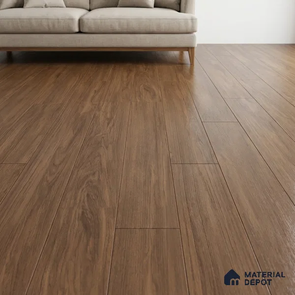 Wood Floor Tile TL 06112 Aspen Choco 1200 x 200 mm Vitrified Matte Finish - 9 mm | 12 Random Design | Suitable For Living Room, Bedroom, Kitchen | 2-3 mm Spacer is Mandatory