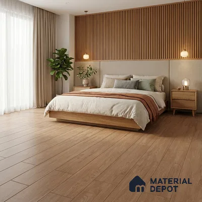 Wood Floor Tile TL 06114 Classic Grey 1200 x 200 mm Vitrified Matte Finish - 9 mm | 12 Random Design | Suitable For Living Room, Bedroom, Kitchen | 2-3 mm Spacer is Mandatory