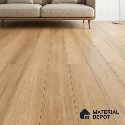 Wood Floor Tile TL 06115 Empire Natural 1200 x 200 mm Vitrified Matte Finish - 9 mm | 12 Random Design | Suitable For Living Room, Bedroom, Kitchen | 2-3 mm Spacer is Mandatory