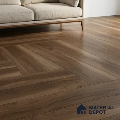 Wood Floor Tile TL 06116 Nordic Hazel 1200 x 200 mm Vitrified Matte Finish - 9 mm | 12 Random Design | Suitable For Living Room, Bedroom, Kitchen | 2-3 mm Spacer is Mandatory