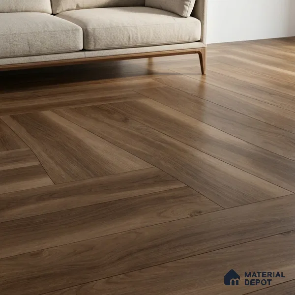 Wood Floor Tile TL 06116 Nordic Hazel 1200 x 200 mm Vitrified Matte Finish - 9 mm | 12 Random Design | Suitable For Living Room, Bedroom, Kitchen | 2-3 mm Spacer is Mandatory
