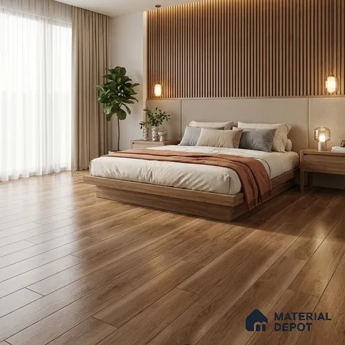 Wood Floor Tile TL 06116 Nordic Hazel 1200 x 200 mm Vitrified Matte Finish - 9 mm | 12 Random Design | Suitable For Living Room, Bedroom, Kitchen | 2-3 mm Spacer is Mandatory