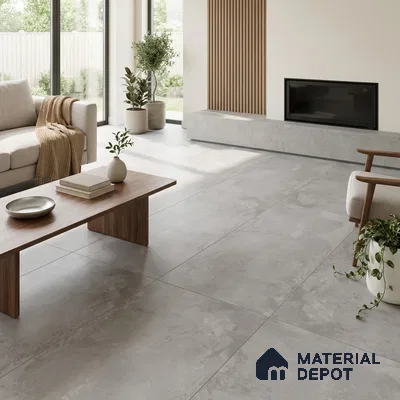 Carving Floor & Wall Tile TL 06119 B Illusion Grey 4 ft x 2 ft Vitrified Matte Carving Finish - 9 mm | 8 Random Design | Suitable For Living Room, Bedroom, Bathroom, Kitchen