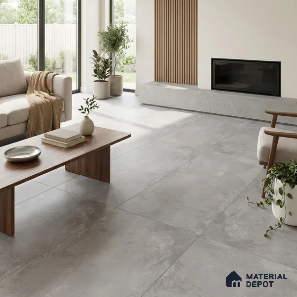 Carving Floor & Wall Tile TL 06119 B Illusion Grey 4 ft x 2 ft Vitrified Matte Carving Finish - 9 mm | 8 Random Design | Suitable For Living Room, Bedroom, Bathroom, Kitchen