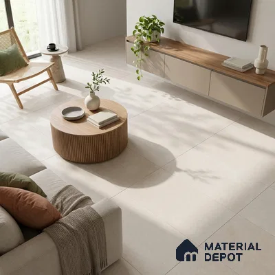 Cement Floor & Wall Tile TL 06132 B Eternity Dove Grande 4 ft x 2 ft Vitrified Colour Body Matte Finish - 9 mm | Suitable For Living Room, Bedroom, Bathroom, Kitchen