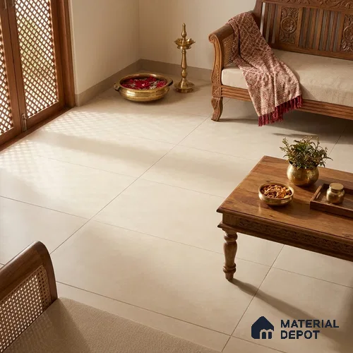 Cement Floor & Wall Tile TL 06132 C Eternity Mist Grande 4 ft x 2 ft Vitrified Colour Body Matte Finish - 9 mm | Suitable For Living Room, Bedroom, Bathroom, Kitchen