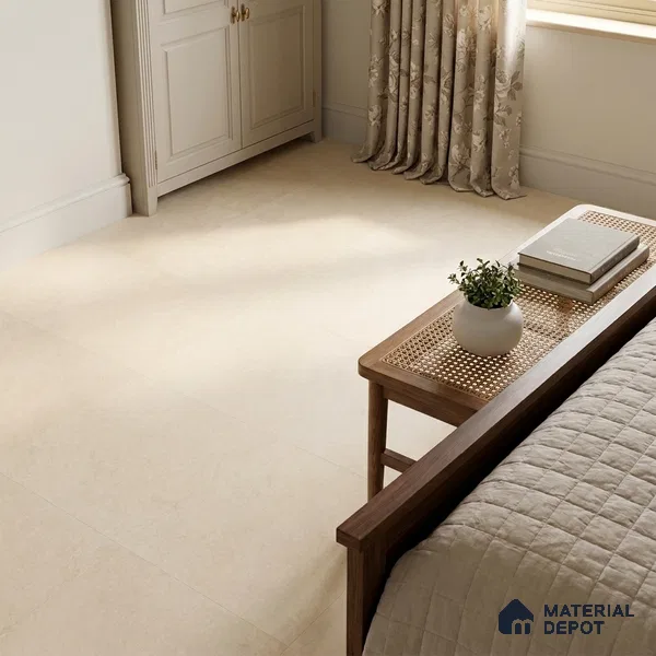 Cement Floor & Wall Tile TL 06133 B Aqua Stone Crema 4 ft x 2 ft Vitrified Drew Grit Matte Finish - 9 mm | 12 Random Design | Suitable For Living Room, Bedroom, Bathroom, Kitchen