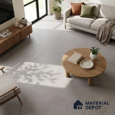 Cement Floor & Wall Tile TL 06134 G Elegance Grey 4 ft x 2 ft Vitrified Matte Finish - 9 mm | 4 Random Design | Suitable For Living Room, Bedroom, Bathroom, Kitchen