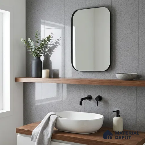 Terrazzo Floor & Wall Tile TL 06138 C S&P Grigio 4 ft x 2 ft Vitrified Glossy Finish - 9 mm | Ideal For Living Room, Bedroom, Bathroom, Kitchen