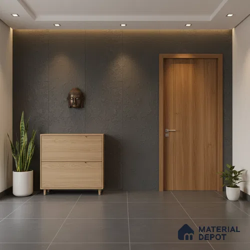 Punch Floor & Wall Tile TL 06141 B Rock Lapatto Nero 4 ft x 2 ft | Lappato Matte Finish Full Body Vitrified Tile - 9 mm | Ideal For Living Room, Bedroom, Bathroom, Kitchen