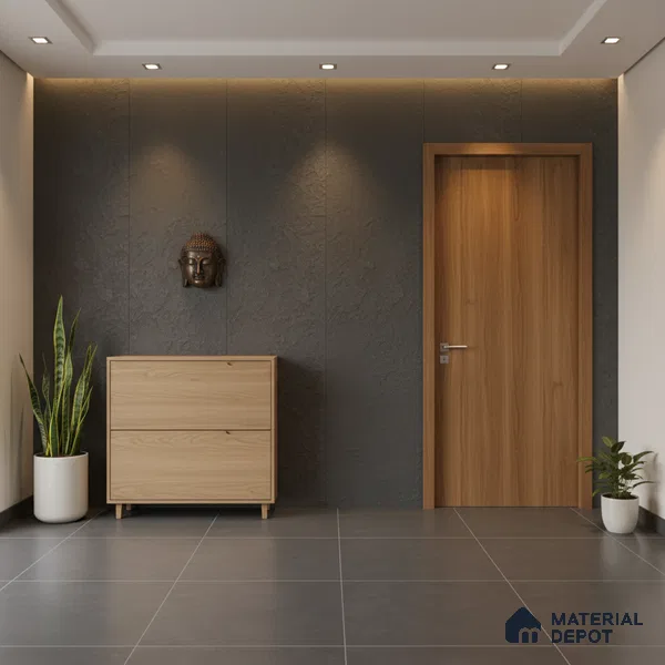 Punch Floor & Wall Tile TL 06141 B Rock Lapatto Nero 4 ft x 2 ft | Lappato Matte Finish Full Body Vitrified Tile - 9 mm | Ideal For Living Room, Bedroom, Bathroom, Kitchen