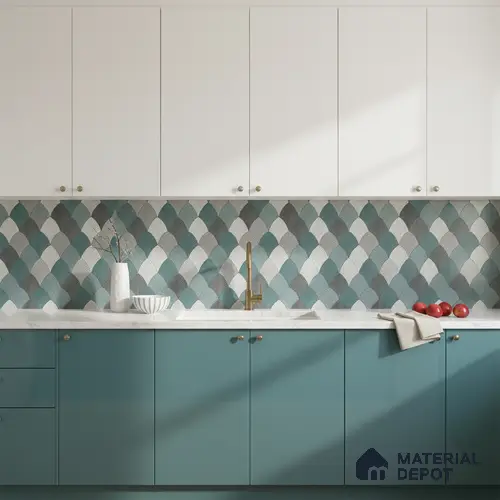 Moroccan Look Floor & Wall Tile TL 06146 Argo 2 ft x 2 ft Sinker Finish Vitrified Tile - 9 mm  | Suitable For Living Room, Dining, Bathroom & Kitchen | Please Expect a Slight Variation of Pattern
