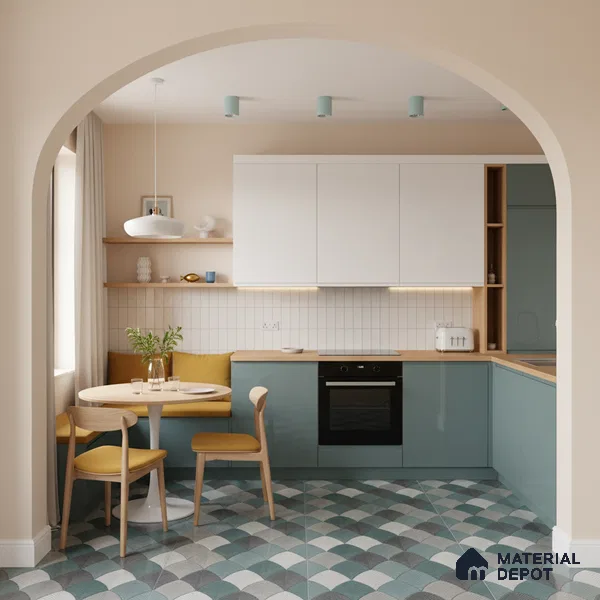 Moroccan Look Floor & Wall Tile TL 06146 Argo 2 ft x 2 ft Glitter Glossy Finish Vitrified Tile - 9 mm  | Suitable For Living Room, Dining, Bathroom & Kitchen | Please Expect a Slight Variation of Pattern (Sample)
