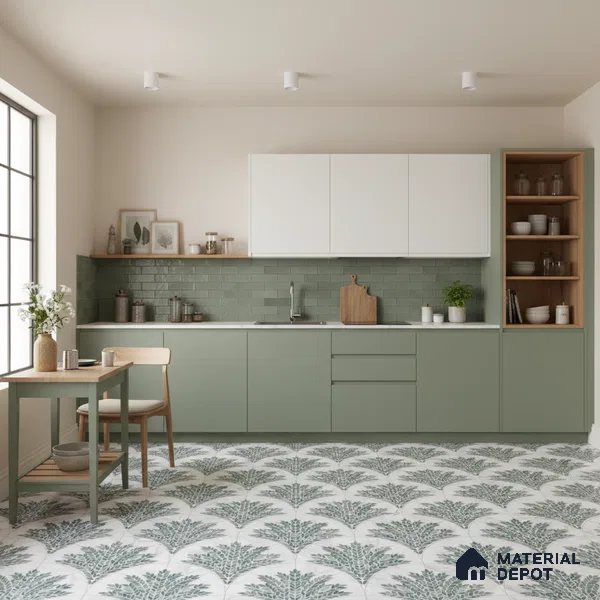 Moroccan Look Floor & Wall Tile TL 06147 Felis 2 ft x 2 ft Glitter Glossy Finish Vitrified Tile - 9 mm  | Suitable For Living Room, Dining, Bathroom & Kitchen | Please Expect a Slight Variation of Pattern (Sample)
