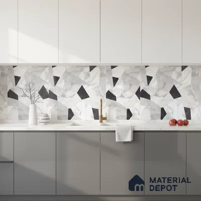 Moroccan Look Floor & Wall Tile TL 06150 Orion 2 ft x 2 ft Sinker Finish Vitrified Tile - 9 mm | Suitable For Kitchen, Living Room, Bedroom | Please Expect a Slight Variation of Pattern