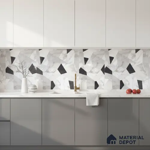 Moroccan Look Floor & Wall Tile TL 06150 Orion 2 ft x 2 ft Sinker Finish Vitrified Tile - 9 mm  | Suitable For Living Room, Dining, Bathroom & Kitchen | Please Expect a Slight Variation of Pattern