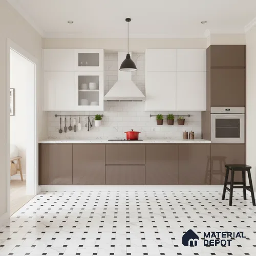 Moroccan Look Floor & Wall Tile TL 06153 Vergo 2 ft x 2 ft Sinker Finish Vitrified Tile - 9 mm | Suitable For Living Room, Bedroom, Kitchen | Please Expect a Slight Variation of Pattern