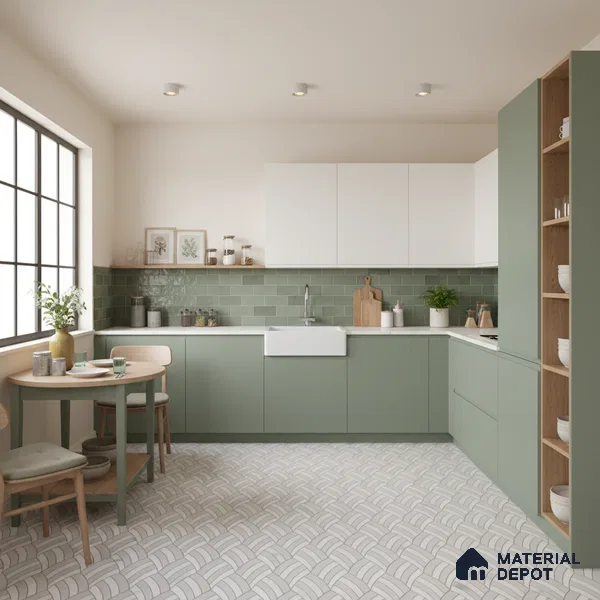 Moroccan Look Floor & Wall Tile TL 06154 Epsilon 2 ft x 2 ft Glitter Glossy Finish Vitrified Tile - 9 mm  | Suitable For Living Room, Dining, Bathroom & Kitchen | Please Expect a Slight Variation of Pattern (Sample)