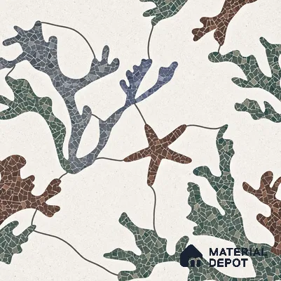 Moroccan Look Floor & Wall Tile TL 06155 Alpha 2 ft x 2 ft Sinker Finish Vitrified Tile - 9 mm | Suitable For Kitchen, Accent/Feature Wall, Dining Area | Please Expect a Slight Variation of Pattern & Random Designs