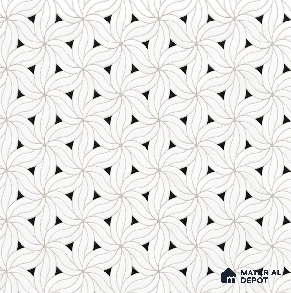 Moroccan Look Floor & Wall Tile TL 06156 Canis 2 ft x 2 ft Sinker Finish Vitrified Tile - 9 mm | Suitable For Kitchen, Bathroom, Dining Area | Please Expect a Slight Variation of Pattern