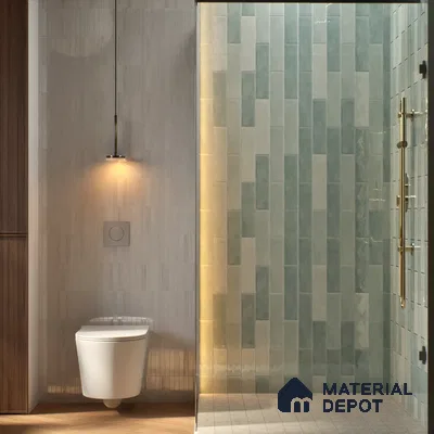 Subway Wall Tile TL 06161 B Eclat Blanc Glossy Brilliance 12 x 3 inch Ceramic Glossy Finish - 10 mm | 48 Random Design | Suitable for Accent / Feature Walls, Bathroom, Kitchen Wall & Backsplashes