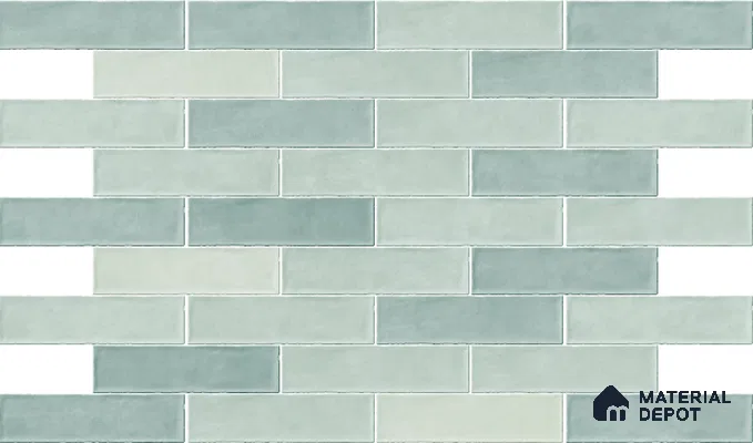 Subway Wall Tile TL 06161 B Eclat Blanc Glossy Brilliance 12 x 3 inch Ceramic Glossy Finish - 10 mm | 48 Random Design | Suitable for Accent / Feature Walls, Bathroom, Kitchen Wall & Backsplashes