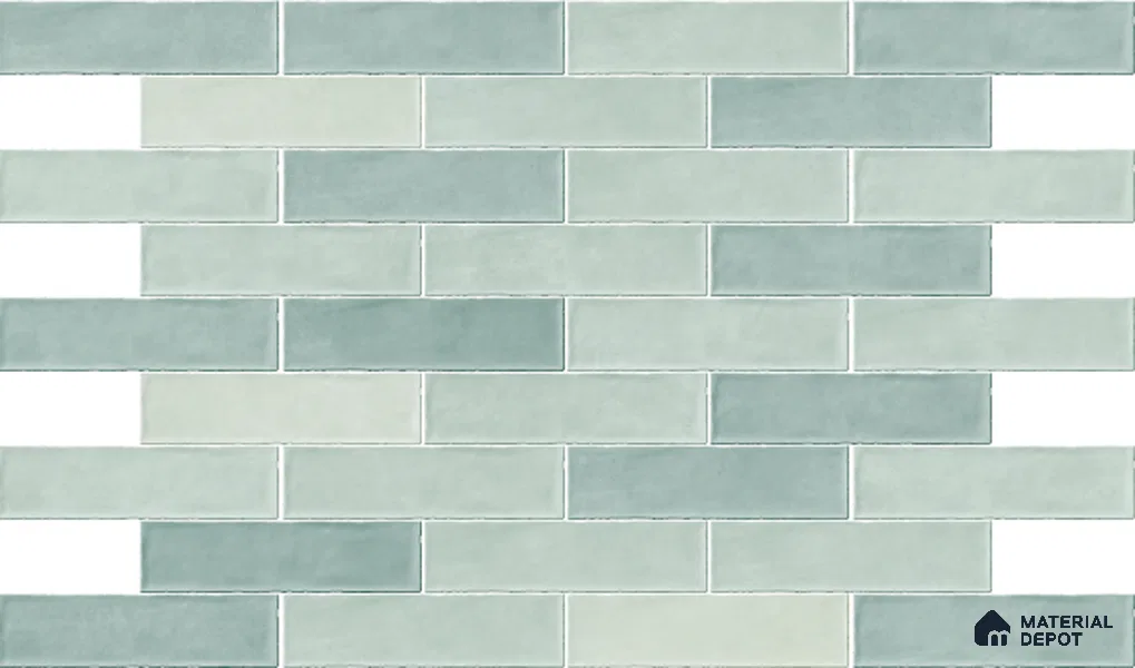 Subway Wall Tile TL 06161 B Eclat Blanc Glossy Brilliance 12 x 3 inch Ceramic Glossy Finish - 10 mm | 48 Random Design | Suitable for Accent / Feature Walls, Bathroom, Kitchen Wall & Backsplashes