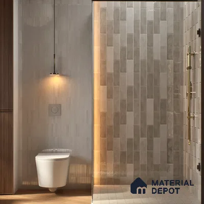 Subway Wall Tile TL 06161 C Eclat Blanc Shimmer Shine 12 x 3 inch Ceramic Glossy Finish - 10 mm | 48 Random Design | Suitable for Accent / Feature Walls, Bathroom, Kitchen Wall & Backsplashes