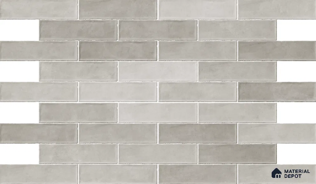 Subway Wall Tile TL 06161 C Eclat Blanc Shimmer Shine 12 x 3 inch Ceramic Glossy Finish - 10 mm | 48 Random Design | Suitable for Accent / Feature Walls, Bathroom, Kitchen Wall & Backsplashes
