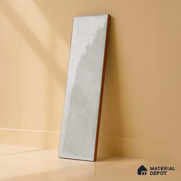 Subway Wall Tile TL 06161 C Eclat Blanc Shimmer Shine 12 x 3 inch Ceramic Glossy Finish - 10 mm | 48 Random Design | Suitable for Accent / Feature Walls, Bathroom, Kitchen Wall & Backsplashes