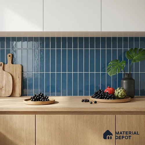 Subway Wall Tile TL 06161 F Eclat Blanc Gloss Pearl 12 x 3 inch Ceramic Glossy Finish - 10 mm | 48 Random Design | Suitable for Accent / Feature Walls, Bathroom, Kitchen Wall & Backsplashes