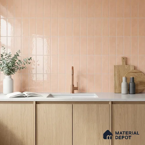 Subway Wall Tile TL 06161 G Eclat Blanc Glint Surface 12 x 3 inch Ceramic Glossy Finish - 10 mm | 48 Random Design | Suitable for Accent / Feature Walls, Bathroom, Kitchen Wall & Backsplashes