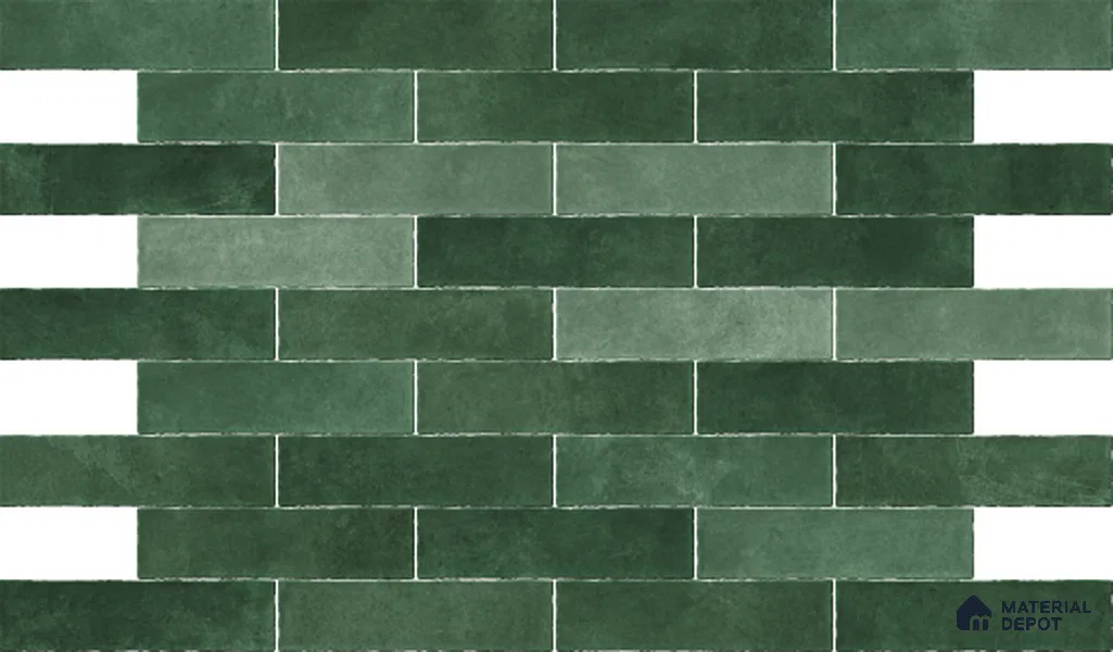 Subway Wall Tile TL 06161 H Eclat Blanc Sheen Gloss 12 x 3 inch Ceramic Glossy Finish - 10 mm | 48 Random Design | Suitable for Accent / Feature Walls, Bathroom, Kitchen Wall & Backsplashes