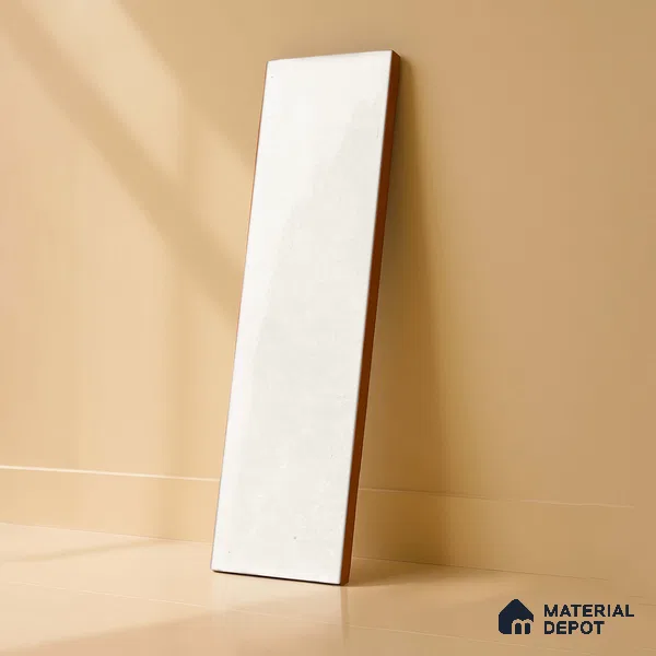 Subway Wall Tile TL 06161 Eclat Blanc Radiant Glaze 12 x 3 inch Ceramic Glossy Finish - 10 mm | 48 Random Design | Suitable for Accent / Feature Walls, Bathroom, Kitchen Wall & Backsplashes