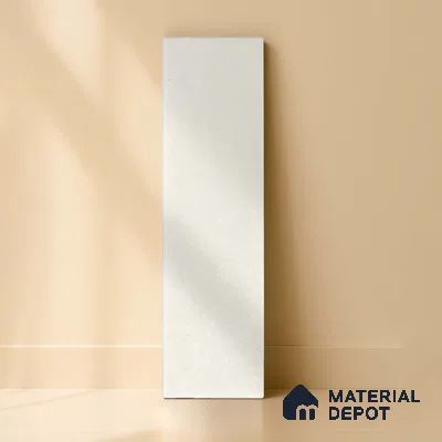 Subway Wall Tile TL 06161 Eclat Blanc Radiant Glaze 12 x 3 inch Ceramic Glossy Finish - 10 mm | 48 Random Design | Suitable for Accent / Feature Walls, Bathroom, Kitchen Wall & Backsplashes