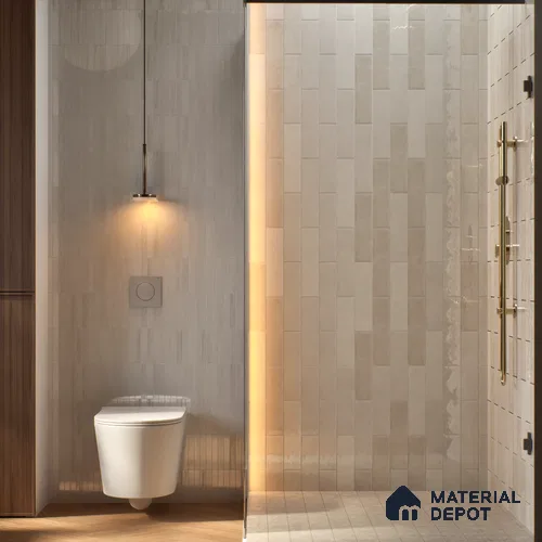 Subway Wall Tile TL 06161 Eclat Blanc Radiant Glaze 12 x 3 inch Ceramic Glossy Finish - 10 mm | 48 Random Design | Suitable for Accent / Feature Walls, Bathroom, Kitchen Wall & Backsplashes