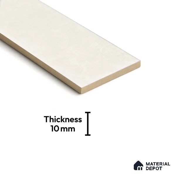 Subway Wall Tile TL 06161 Eclat Blanc Radiant Glaze 12 x 3 inch Ceramic Glossy Finish - 10 mm | 48 Random Design | Suitable for Accent / Feature Walls, Bathroom, Kitchen Wall & Backsplashes