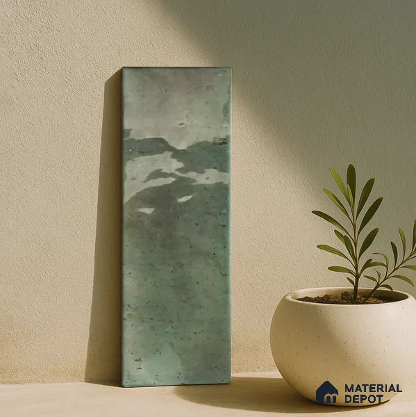 Subway Wall Tile TL 06162 B Harbor Mint Frost 9 x 3 inch Ceramic Glossy Finish - 10 mm | 68 Random Design | Suitable for Accent / Feature Walls, Bathroom, Kitchen Wall & Backsplashes