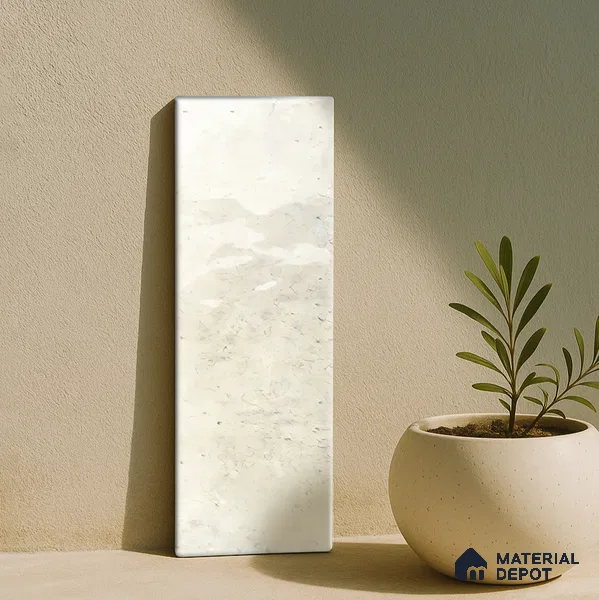 Subway Wall Tile TL 06162 F Harbor Misty Pearl 9 x 3 inch Ceramic Glossy Finish - 10 mm | 68 Random Design | Suitable for Accent / Feature Walls, Bathroom, Kitchen Wall & Backsplashes